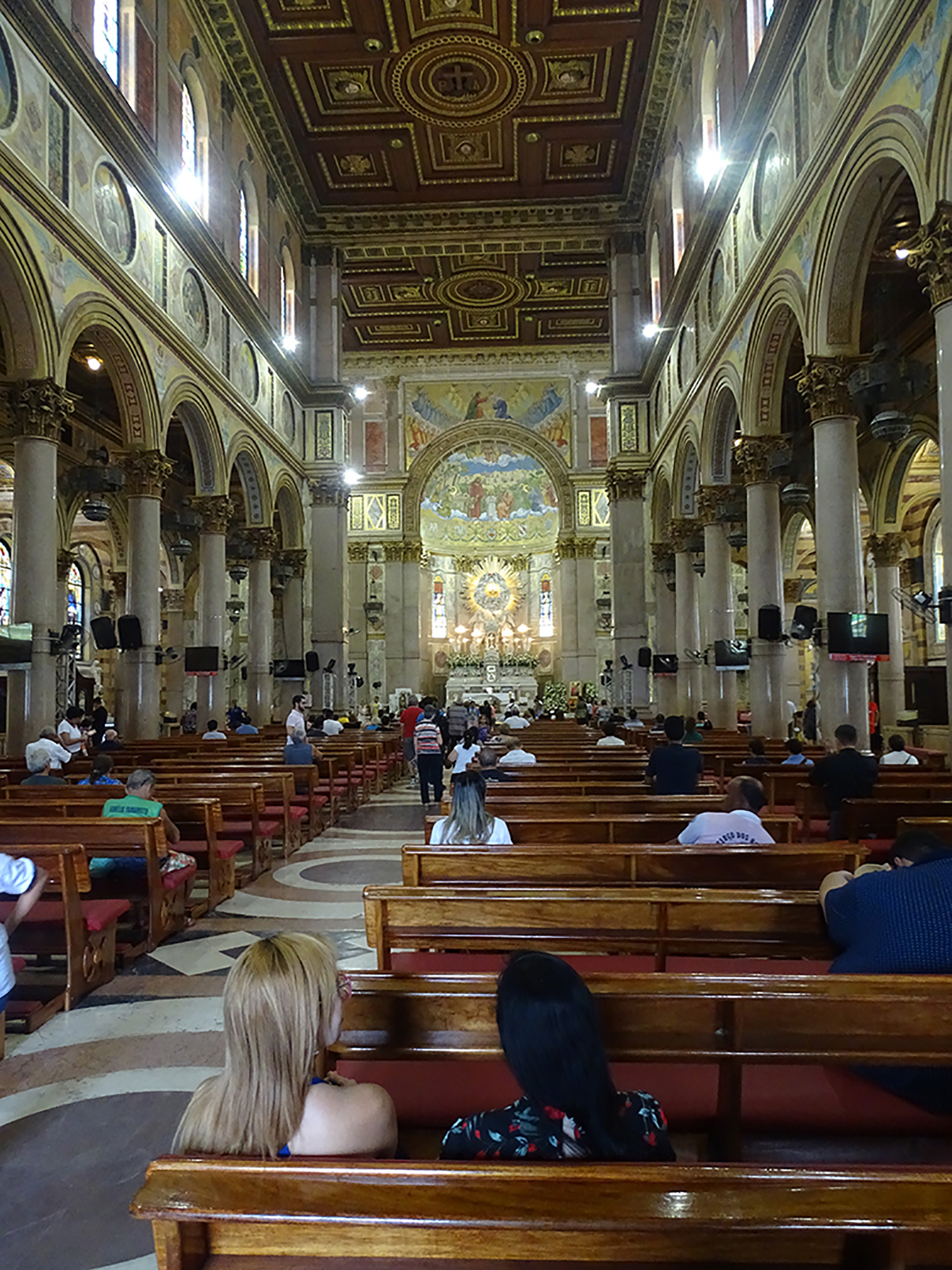 Inside the basilica where the statue resides