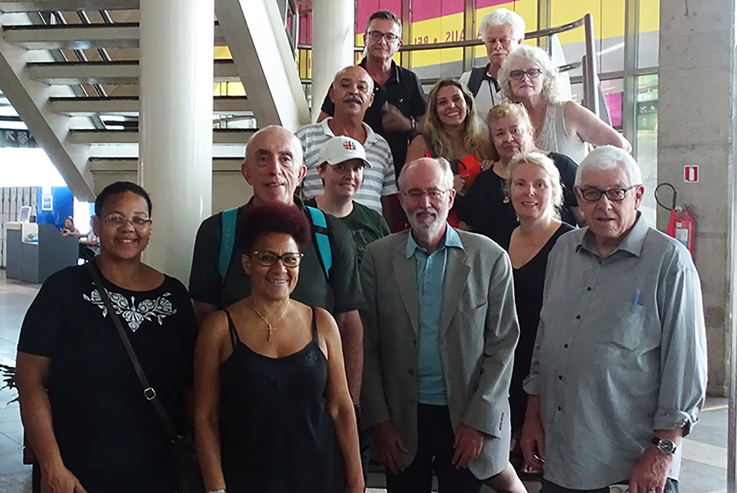 A final group photo at the airport in Belem
